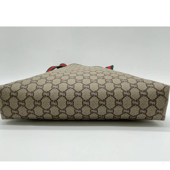 “24 hour sale”Authentic Gucci PLUS Sherry Line Beige PVC Tote Bag BEAUTIFUL BAG - Picture 4 of 16
